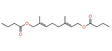 (E)-8-Hydroxygeranyl dibutanoate